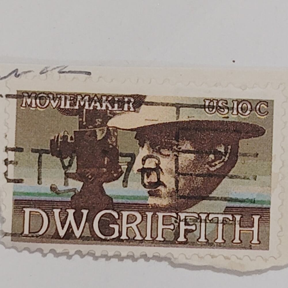 1975 D.W. Griffith Stamp – 10¢  Used – Film Pioneer – Scott #1555 – USPS